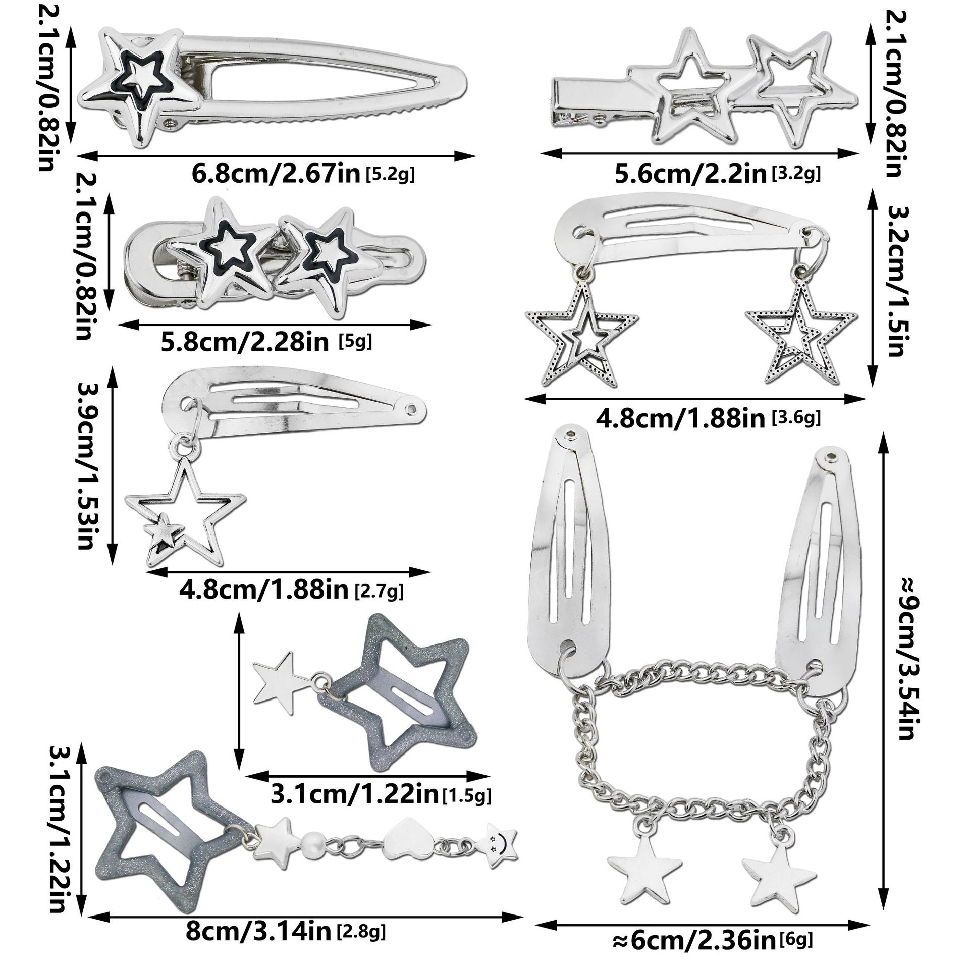 IG Style, Cute Style IG Style Cute Women's Star Alloy Charm Hair Clips
