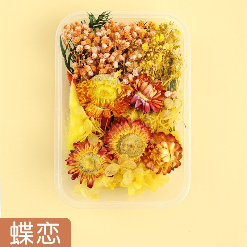 永生花ドライフラワーdiy材料箱入り混合模造花風乾手作り団扇キャンドルフォトフレーム装飾|undefined