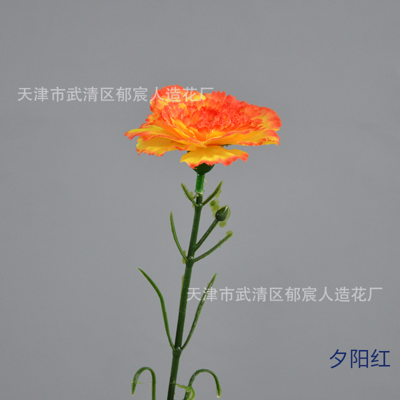 Clavel única flor artificial Día DE LA Madre ramo cesta de flores arreglo de flores centro comercial ambiente de vacaciones modelado diseño