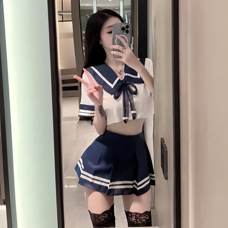 Love Shang You Sexy Lingerie Bed Passion Hot Student suit jk Uniform Tempting Sailing Suit Teasing Sleep