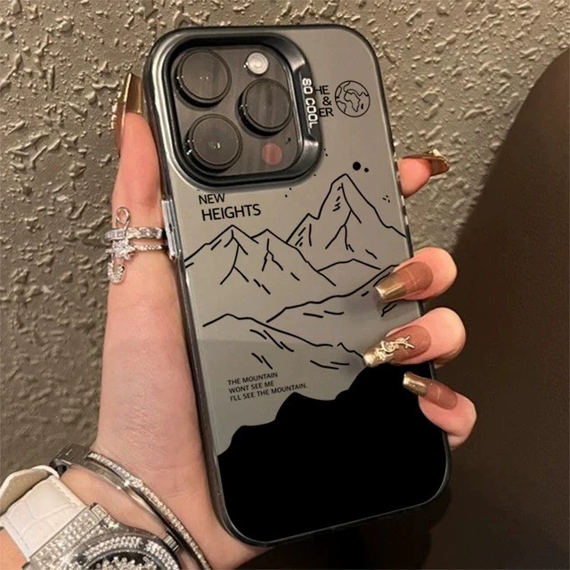 Чехол защитный (Apple) iPhone 13–17 серии — IMD Peak & Hill матовый дизайн, защита камеры