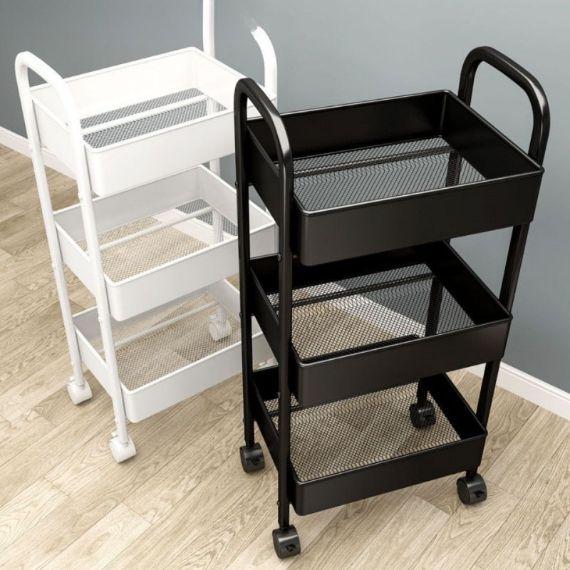 Stroller Storage Rack Kitchen Floor-Standing Bedroom Multi-Layer Baby Snack Mobile Bathroom Toilet Storage Storage Rack