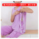 Easy-to-wear off-the-patient clothes sleeveless men's and women's vest easy-to-wear off-shoulder rib patella folding nursing clothes