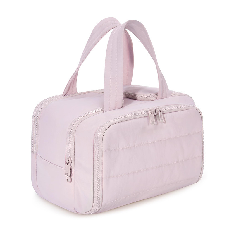 Feihong Cross-Border Large-Capacity Cosmetic Bag Convenient Portable Toiletry Bag Fluffy Large Wide Opening Cosmetic Toiletry Bag