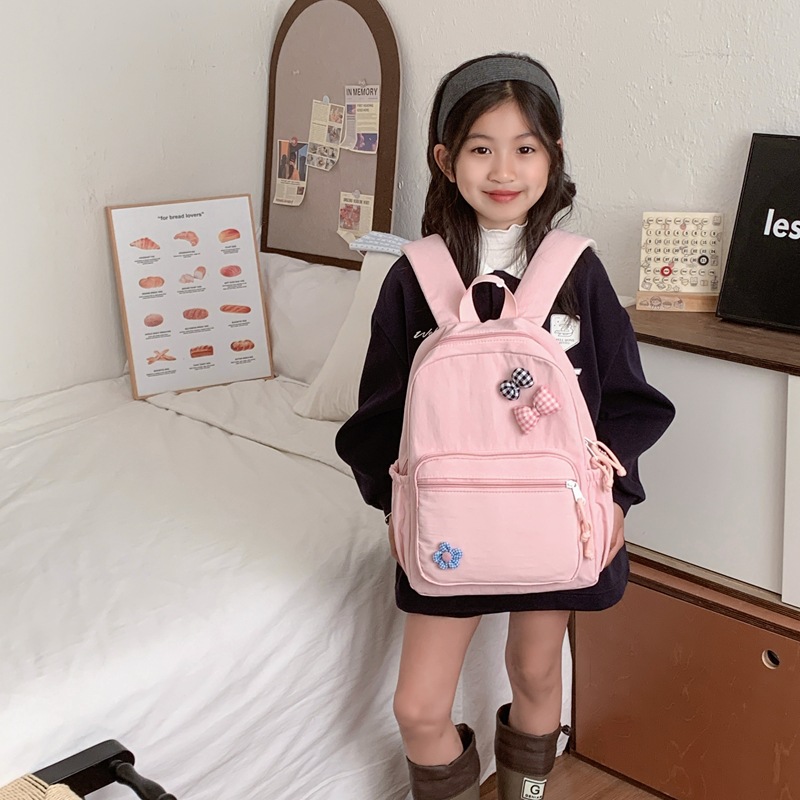 Mochila escolar de gran capacidad, lindas flores, arco, mochila para niños y niñas, 2026 nueva moda de mochila infantil