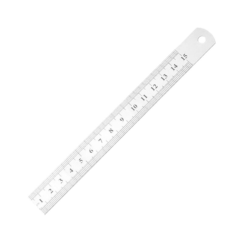 Regla de acero auténtica, regla metálica de doble cara de aleación de aluminio, regla de acero inoxidable de 60 cm, regla de acero de 30 cm para estudiantes de primaria.