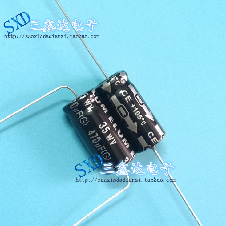 470uf35v 35V470uf 全新原装 卧式 轴向 有极性 铝电解电容10X20