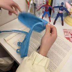 人気爆発！面白くて個性的なファスナー付きペンケース、漫画風学生向け、ニッチな鉛筆袋、文房具ケース、大容量ペンケース、ギフト