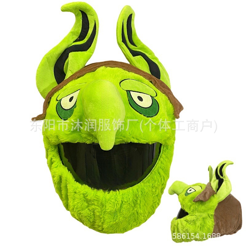 Funda protectora de casco divertida con personalidad de punto transfronterizo, máscara de ciclismo, accesorios de decoración de motocicleta, conejo, tiburón, tres ojos