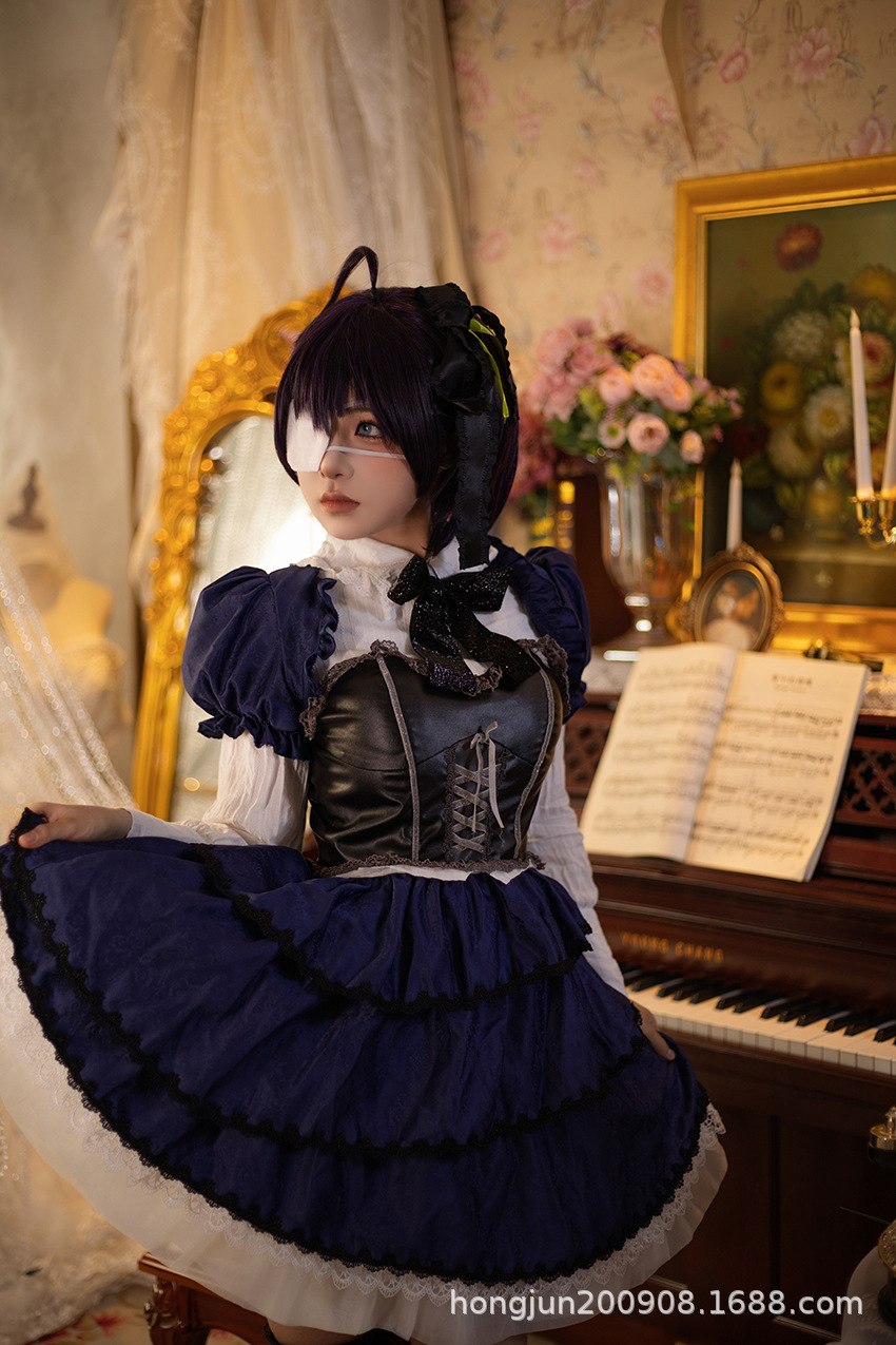 COS中二病也要谈恋爱小鸟游六花打歌服洋装洛丽塔cosplay一件代发-阿里巴巴