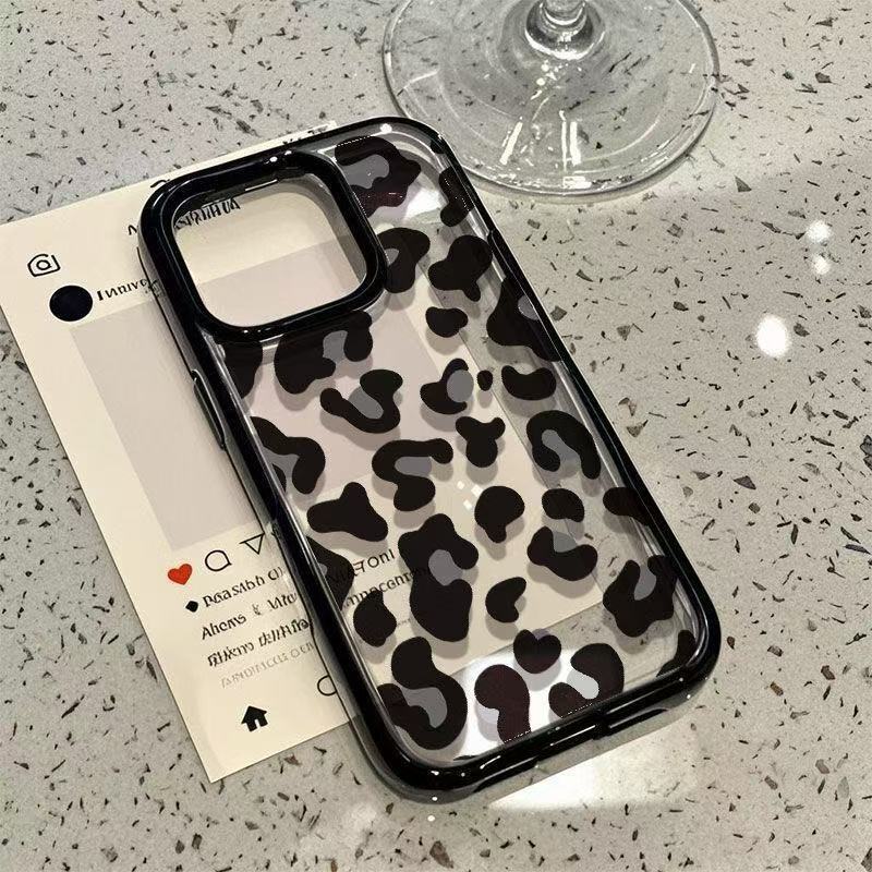 Black Leopard Print Suitable for Apple 17 Phone Case iPhone 16 Black Frame 16 Anti-Fall 12Promax Acrylic Hard Case Black Leopard Print Suitable for Apple 17 Phone Case iPhone 16 Black Frame 16 Anti-Fall 12Promax Acrylic Hard Case