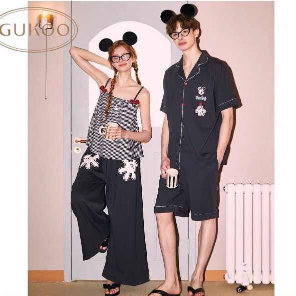 Couple Pajamas for Valentine's Day Gift for Women 2025 New Summer Pure Cotton Pajamas Men's Home Wear Set for Women