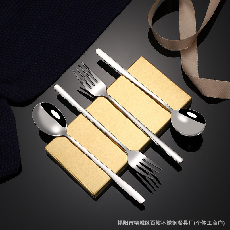 304 ステンレス鋼スプーン家庭用食器韓国スプーン食事スプーンロングハンドル肥厚スプーンコーヒー撹拌ラウンドスプーン|undefined