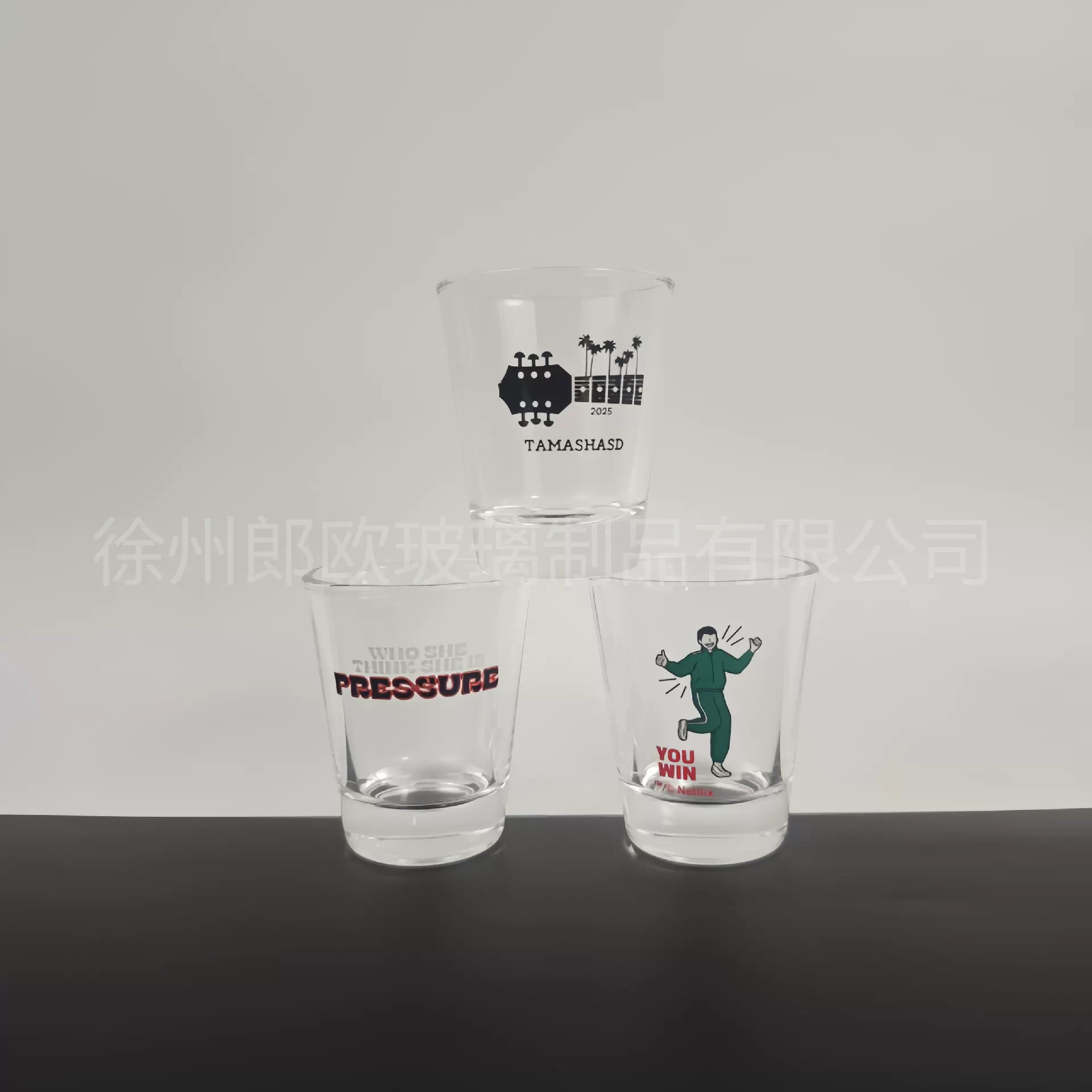 白酒杯玻璃厚底小酒杯透明烈酒杯子弹杯50ml一口杯烧酒杯可印logo