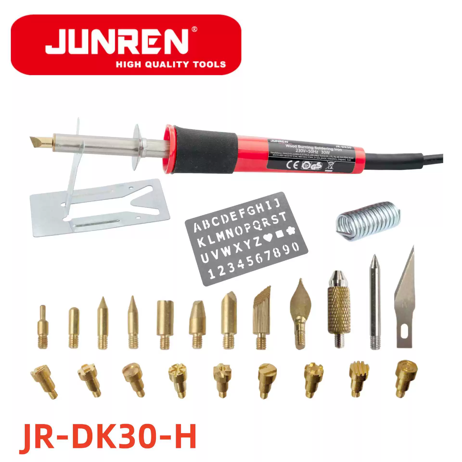 JR-DK30-H Электрический паяльник для гравировки/Паяльник для пирографии/Ручка для теплопередачи/Паяльник для выжигания по дереву/Набор паяльников для резьбы.