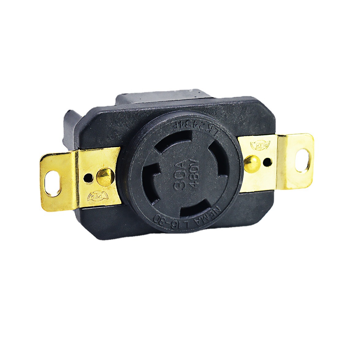 LK-2434F NEMA L16-30R 美规防松工业插座 30A 480V纺织机械灯饰