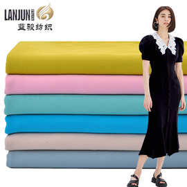 160DSPH消光直贡面料 梭织全涤彩色布 春夏女士连衣裙四面弹面料