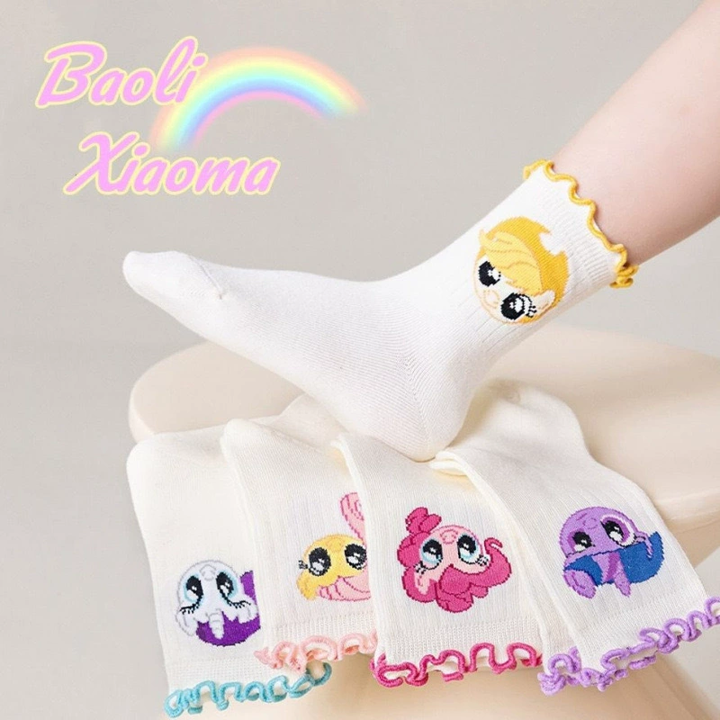 [Новый продукт] Весенние, осенние и зимние детские носки. Носки средней длины для девочек. Мультфильм «Мой маленький пони». Модные носки для девочек в одном стиле.