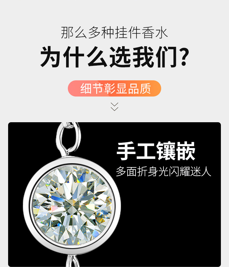 Specially Designed for Foreign Trade, Perfume Car Hangings, Aromatherapy Car Accessories, Long-Lasting Light Fragrance, High-End Fragrance for Men, and Car Interior Decorations for Women