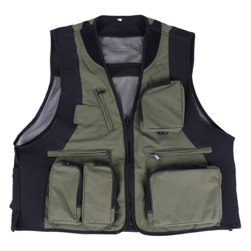 Стильный рабочий жилет с множеством карманов и индивидуальным принтом для персонала ресторанов, работающих в сфере хот-пота и барбекю.