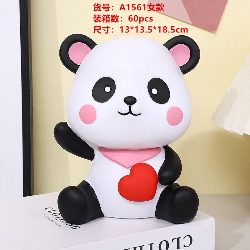 Venta caliente transfronteriza gran Panda alcancía creativa de dibujos animados alcancía gota resistente regalo del Día DE LOS Niños