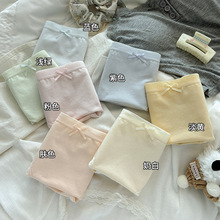 纯棉内裤女士纯色大码高颜值中腰简约全棉裆透气少女三角内裤批发