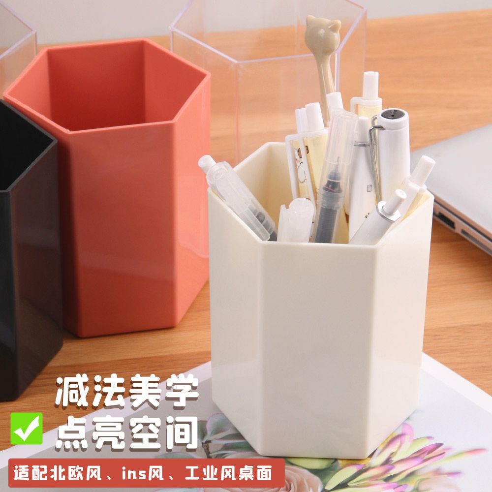 Hexagonal de plástico creativo escritorio de escritorio