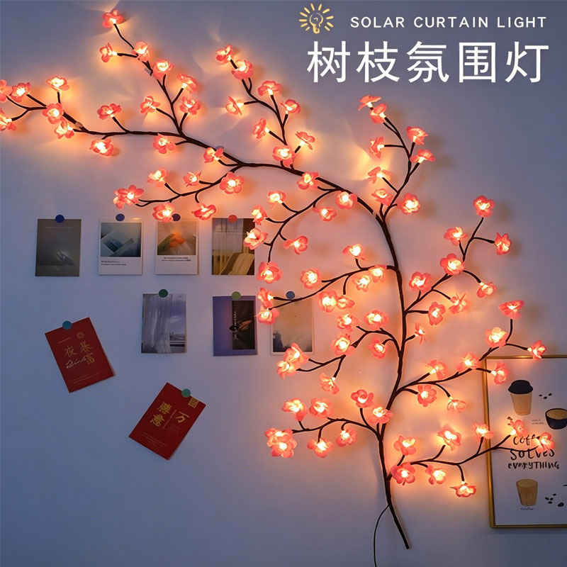 Cross-Border New Model Led Branch Lights, Vine Lights, Cherry Blossom Indoor Decorative Lights, Bendable Lights, Ambiance Lights, Colorful Lights