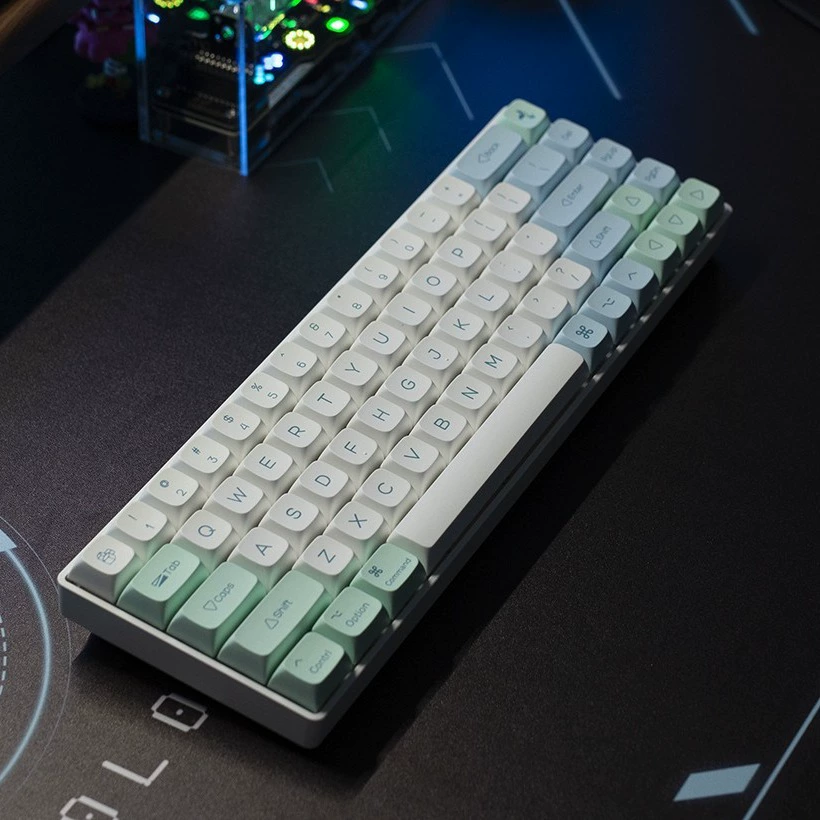 Кристаллы льда мятно-лаймовая тема клавиатуры XDA шаровые шапки PBT термо-Sublimation подходящие для MAC и WIN полный набор клавиш
