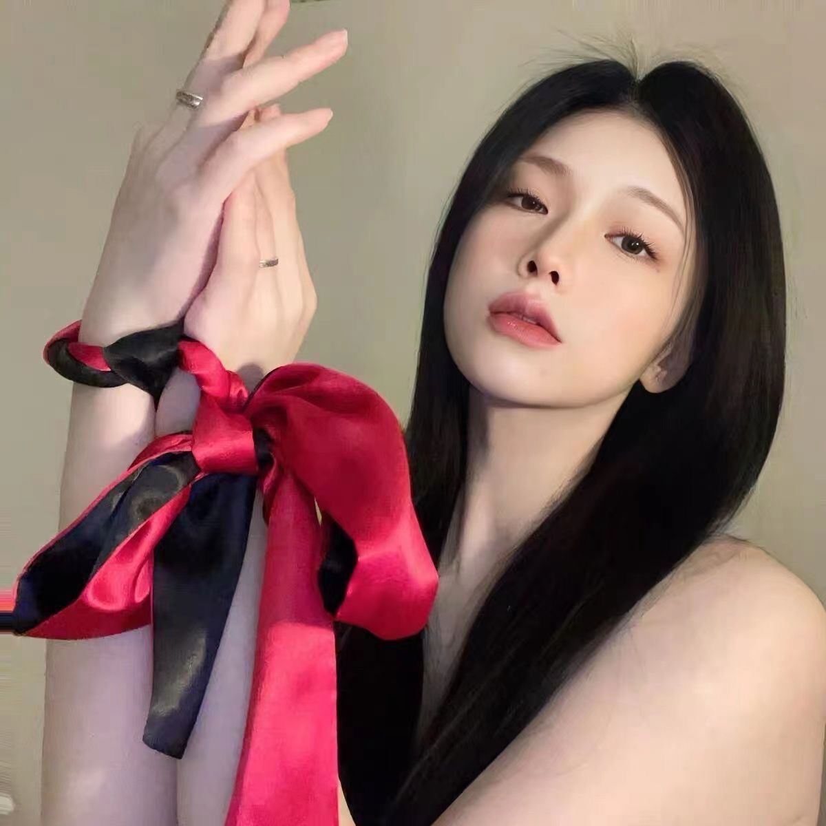 遮光眼罩不透明绑手蒙眼睛丝带捆手绑带COS柔软丝绸绑绳sm道具-阿里巴巴