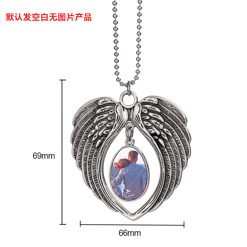 Ventas transfronterizas calientes en blanco de transferencia de calor colgante en forma de corazón de automóviles colgantes de aluminio llaveros de metal Europa y América aleación de regalo