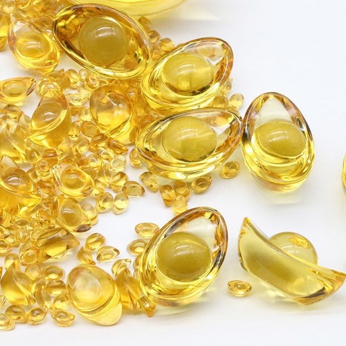 Manufacturer wholesale crystal ingot cornucopia decoration gold ingot home office desk crafts ornaments