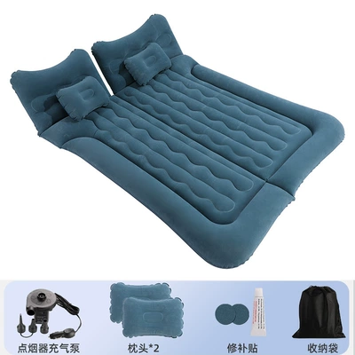 Bed, Car Rear Travel Mattress, Vehicle-mounted inflatable bed - special-for-trunk-46-points-suv-flocking-dark-green