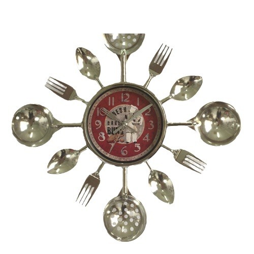 Reloj de pared de cocina decorativo y creativo - Artesanía de moda - Para cocina y sala de estar - Movimiento de cuarzo - Venta directa de fábrica