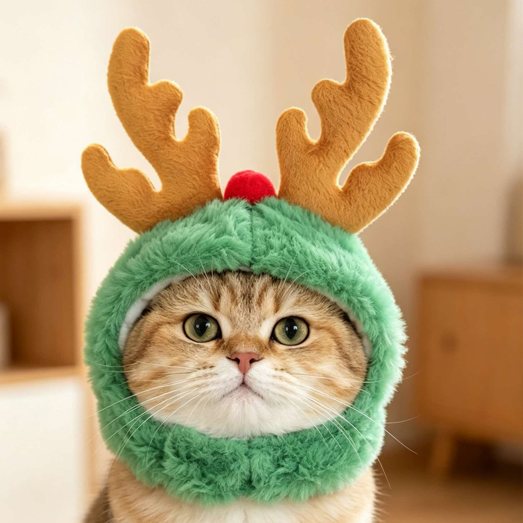 Sombrero de Navidad para Mascotas de Poliéster
