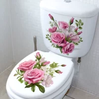 Новый BKK33011AB розовая розовая ванная ванная комната водонепроницаемая унитаз унитаз наклейка самоклеящаяся наклейка