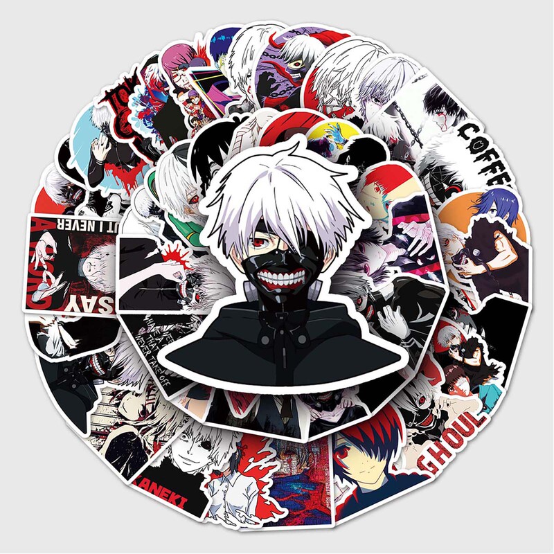 51 Anime Tokyo Ghoul Creative Graffiti Laptop Car Scooter Mobile Phone Decoration Stickers