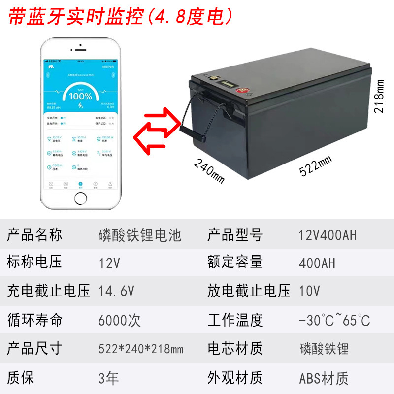 外贸铅改锂电池12v300AH24V48伏磷酸铁锂大容量房车基站储能批发|undefined