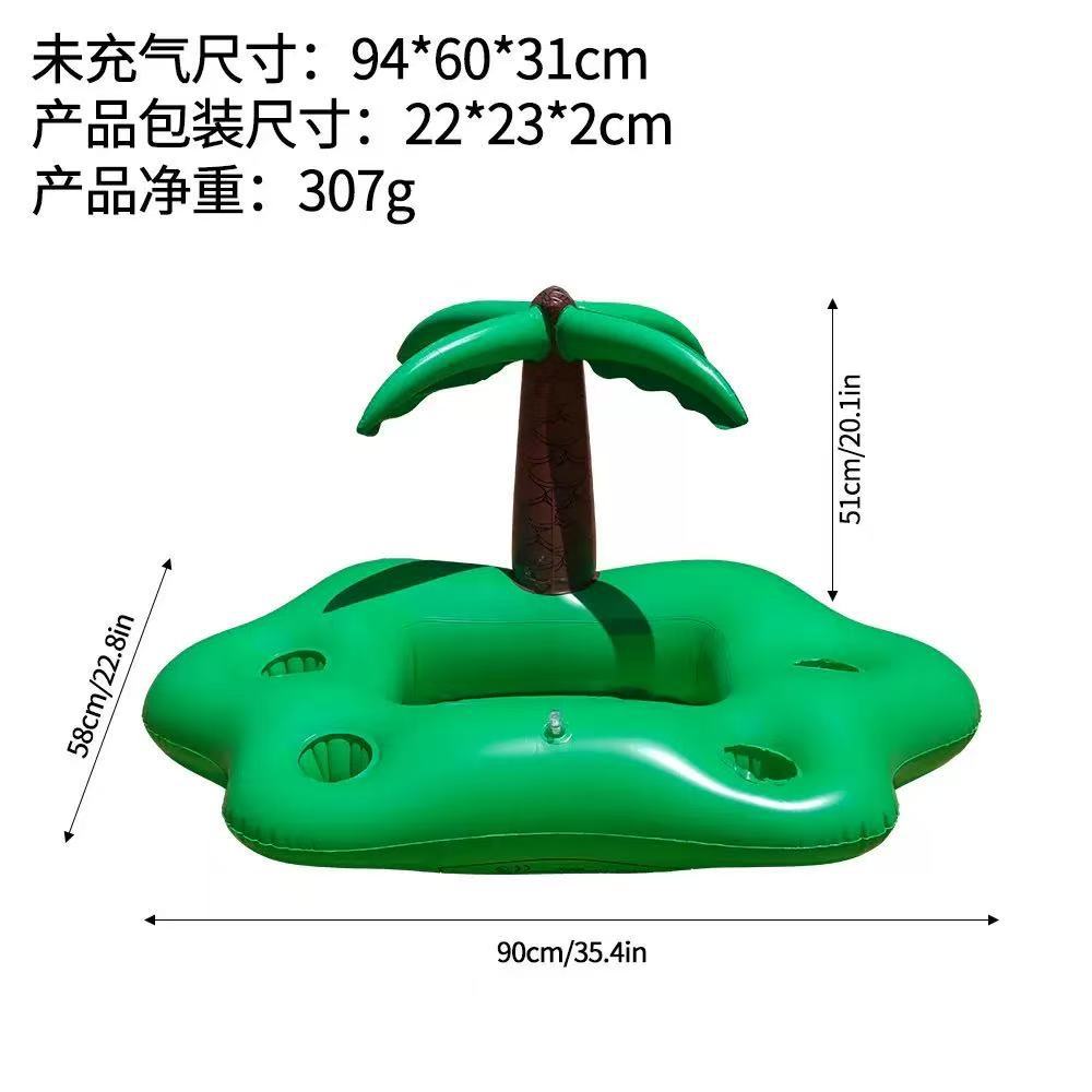 Piscina fiesta de agua arco iris coco bar de hielo tazas almohadillas de alimentos y bebidas bandejas de agua mascotas juguetes de agua transfronterizos