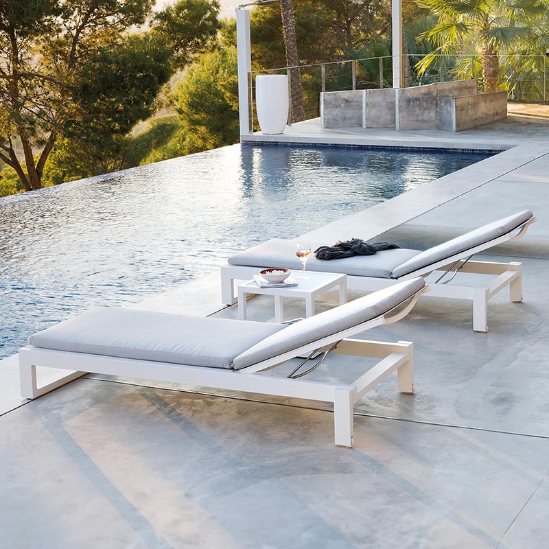 Al Aire Libre reclinable moderno creativo Hotel Villa piscina al aire libre acostado cama patio jardín balcón protector solar impermeable reclinable