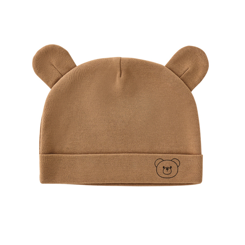 ベビー帽子新生児二重層胎児キャップ 0-3 ヶ月純綿タイプ A 骨なし四季帽子男性と女性の赤ちゃん満月帽子