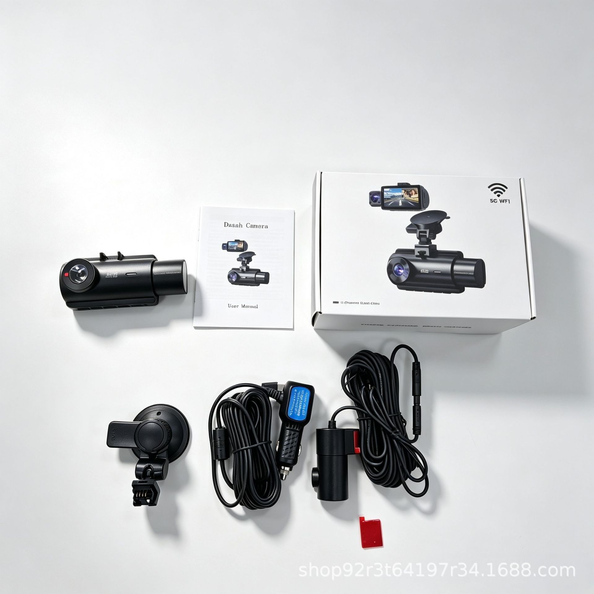 2.5K triple-lens dash cam, recording simultaneously on three channels, high-definition night vision, wide-angle, and high-definition recording