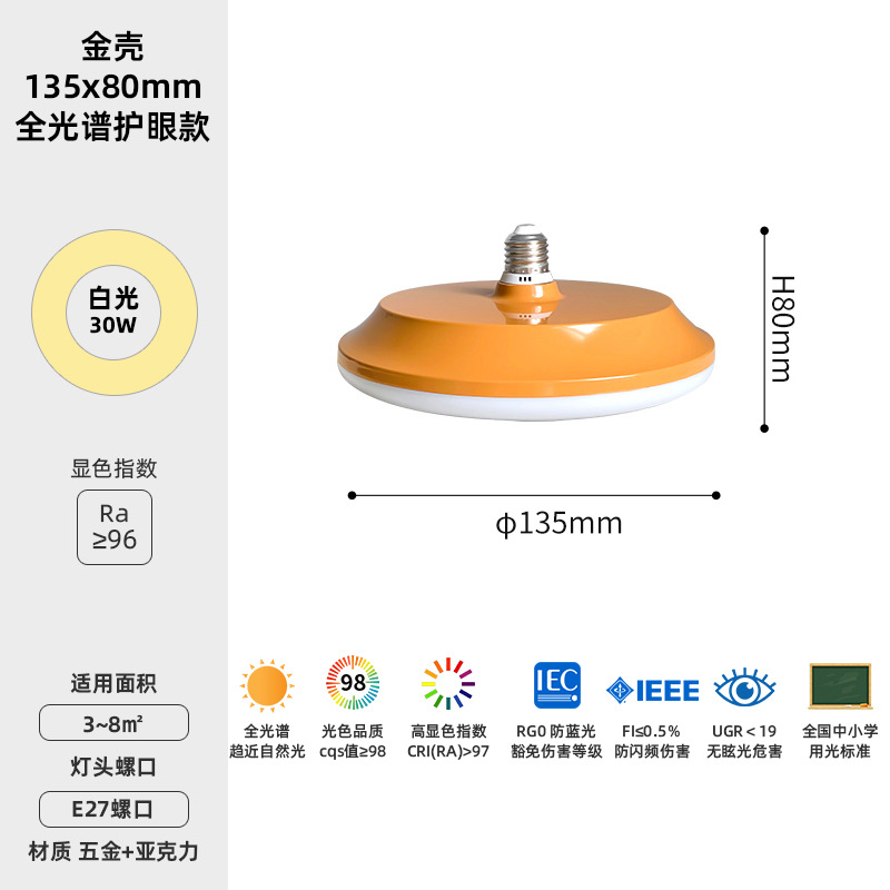 Bombilla de espectro completo tornillo E27 super brillante fuente de luz de protección de ojos lámpara de ahorro de energía lámpara de lámpara