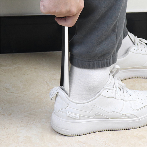 30cm long-handled shoe inserter, metal stainless steel shoehorn, thickened shoehorn, shoe lifter, practical and convenient for home use