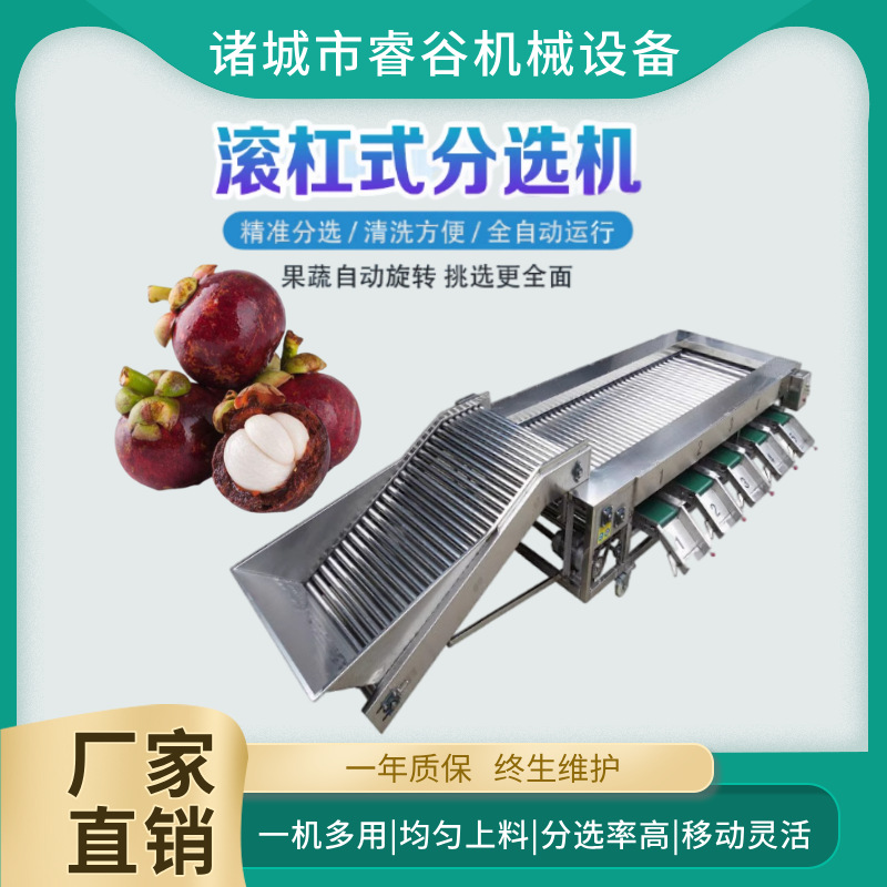 不锈钢商用山竹分选机人参果百香果分选机土豆自动分级机械设备