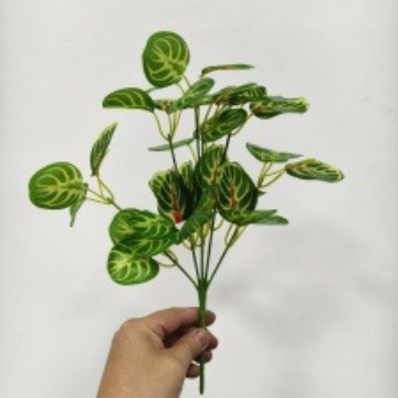 5 horquilla colgante de pegamento colgante de pared de plantas de simulación 7 horquilla pequeño haz de papas verdes hojas de papas decoración de pared interior colgante verde falsa