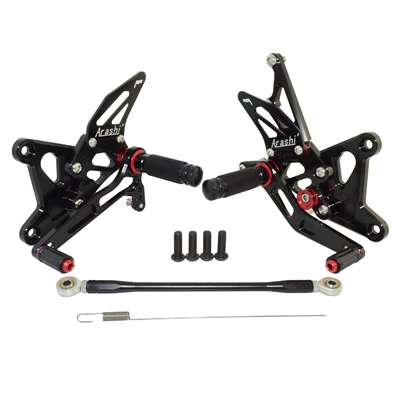 Suitable for Kawasaki Ninja ZX6R 05-06 modified motorcycle adjustable lifting pedal rear shift assembly (Motorcycle pedals) - black