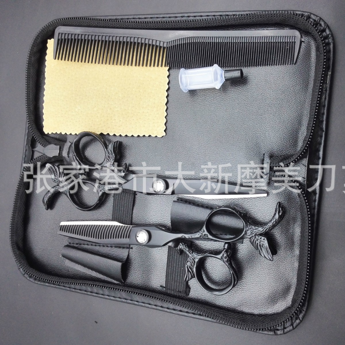 厂家供应高档老鹰手柄特芙蓉烤漆理发美发美容剪刀套装理发师专用