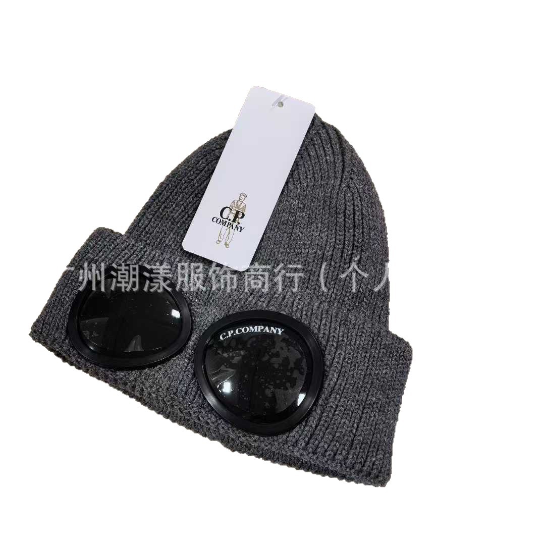 Cp piloto otoño y invierno sombrero de punto hombre y mujer sombrero de lana cálido sombrero de punto mostrando la cara pequeña casual versátil