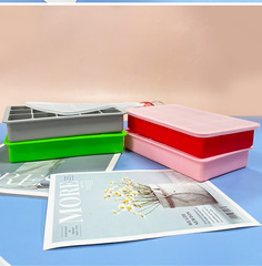 Silicone Ice Cube Tray Ice Mold Storage Box Refrigerator Ice Cube Tray Freezing Ice Cube Magic Device Large Capacity Ice Cube Box Ice Storage Tray